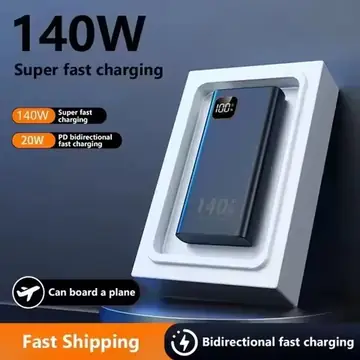 Lenovo 140W Super Fast Charging Portable Charger 200000mAh Ultra Large Capacity Power Bank New Arrival for iPhone Samsung