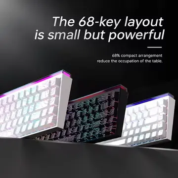 Mechanical Keyboard AJAZZ NK68 68-key hot-swappable gaming keyboard with RGB backlit keys ergonomic design and USB wired