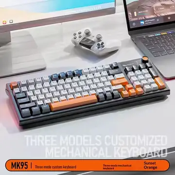 SMAILWOLF MK95 Bluetooth Wireless Three-Mode Mechanical Keyboard Korean Customized Office Gaming Laptop with RGB Lighting Effect