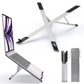 New Laptop Stand With USBHUB Height-Adjustable Cooling Expansion Dock, Foldable Aluminum Alloy