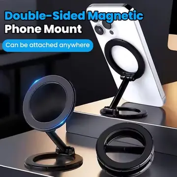 Portable Magnetic Mobile Phone Holder Car-mounted Mobile Phone Holder Foldable Magnetic Suction Type 360° Rotating Holder