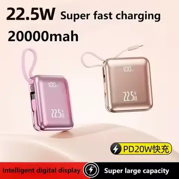 20000mAh 22.5W Power Bank 100000mAh Portable USB C Cable Fast Charging Mobile External Battery for IPhone13 14 15 Samsung Xiaomi