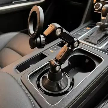 Magnetic Car Cup Phone Holder 360° Rotatable Super Strong Suction Adjustable Mount Rotatable Mobile Support For Car