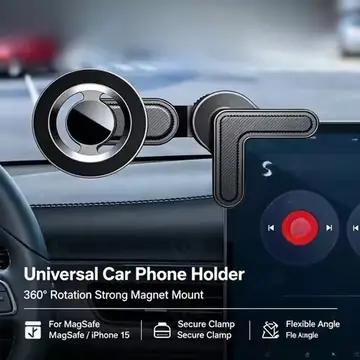 Universal Magnetic Phone Holder for Car Display Screen 360 Degree Rotation Strong Magnet Car Mount for iPhone 15 MagSafe Xiaomi