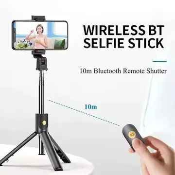 Wireless Bluetooth Selfie Stick Tripod Stand With Remote Control Mini Extendable Tripod For iPhone Mobile Phone Live Streaming
