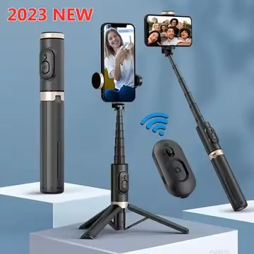 Roreta 2024 NEW Bluetooth Selfie Stick Foldable Wireless Tripod with Bluetooth Shutter Monopod Live Photograph for iphone