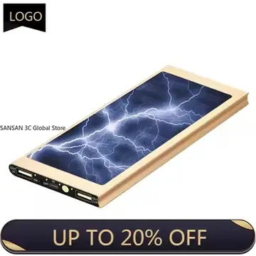 Powers20000mAh Solar Power Bank LED Digital Display Phone External Battery Poverbank For Xiaomi iPhone Huawei Mobile Phone Power