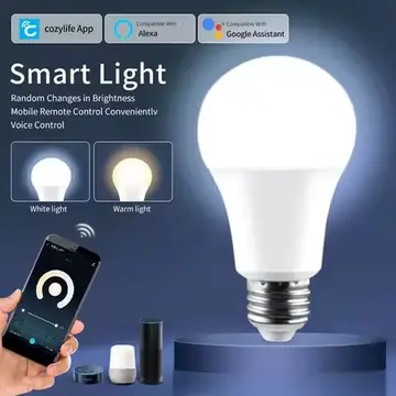 220V 110V WiFi Smart LED Bulb Cozylife App 12W 15W 20W E27 LED Smart Lamp White/Warm Dimmable Works with Alexa Google Assistant