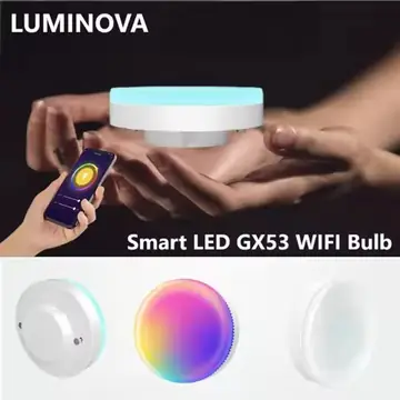 Smart Light Bulbs WiFi GX53 220V Color Changing Dimmable Compatible with Alexa/Google Music Sync Lights Spotlight Cabinet Light