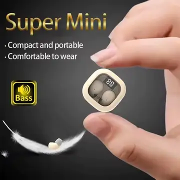 SK Small Headphones Wireless Bluetooth Headset Sport Sleeping Invisible Comfortable To Wear Bass Earbuds Earphone For All Phones