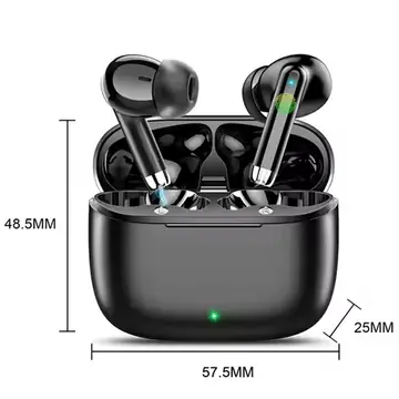 K66 Wireless Earbuds Bluetooth 5.3 ANC Active Noise Cancelling Headphones 48H Playtime IPX7 Waterproof HiFi Stereo Deep Bass In-Ear Sport Earphones with Mic for iPhone Samsung Android.