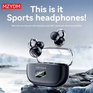 Wireless Earbuds Earclip S39 Bluetooth 5.4 Noise Reduction Open In Ear Headphones Waterproof for Sports Earphones TWS Headest
