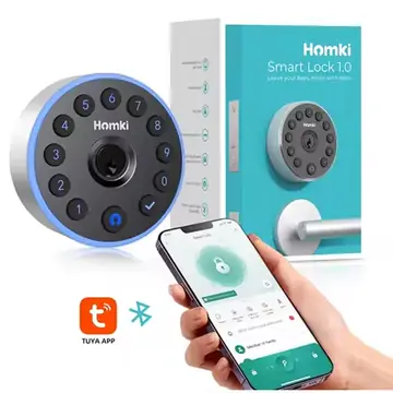 RAYKUBE IP54 Waterproof Tuya Bluetooth Smart Deadbolt Lock Electronic Door Lock APP with Keypads Password/ App /Key Unlock