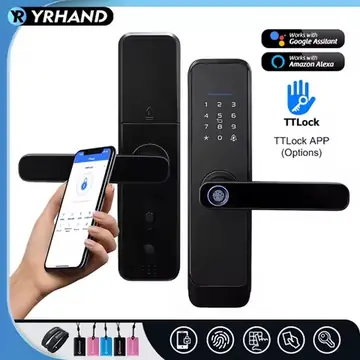 Fingerprint Lock Waterproof Wifi Remote Control Bluetooth TTLock App Card Digital Code Keyless Electronic Smart Door Lock