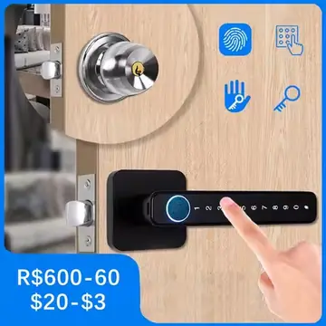 Biometric Smart Door Lock Fingerprint Password Electric Digital Handle Tuya Zinc Alloy Keyless Remotely Security Home KingKu