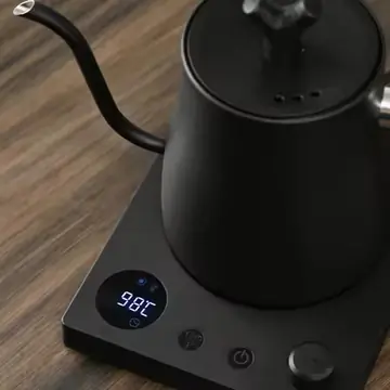 1000W Electric Gooseneck Kettle 1000ml 304 Stainless Steel Coffee Pot Intelligent Constant Temperature LED Display for CoffeeTea