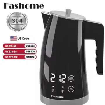 1.25L Electric Kettle Temperature Control, 1200W Fast Boil Electric Tea Kettle, Digital LED Display, 304 Stainless Steel Inner, Auto Shut Off, 2Hour Keep Warm, Hot Water Boiler For Coffee & Tea