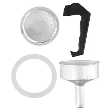 Espresso Coffee Moka Pot Replacement Parts For 1/3/6/9/12 Cups Moka Pot Handle Gasket Seal Funnel Filter Accessories