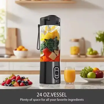 Portable Electric Juice Maker Blender 700ML USB Rechargeable Fruit Mixer 6 Blades Juicer for Shakes Smoothies Fresh Juicing Cup