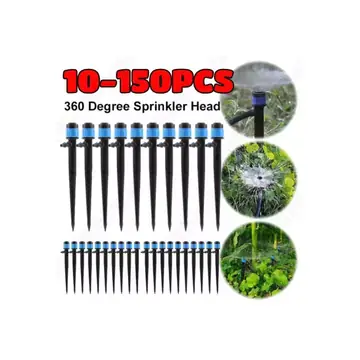 10-150PCS Garden Irrigation Emitter Dripper Adjustable 360° Water Flow For 4/7mm Tube Garden Plants Watering Nozzle Sprinkler