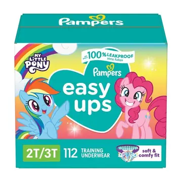 112 Pieces Pampers Easy Ups Training Underwear Girls Size 2t/3t 112 ct - Baby Diapers