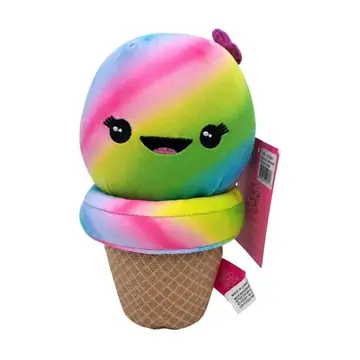 Laur Diy Plush Rainbow Ice Cream Pet Rope Toy With Squeaker