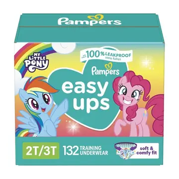132 Pieces Pampers Easy Ups Training Underwear Girls Size 2t/3t 132 ct - Baby Diapers