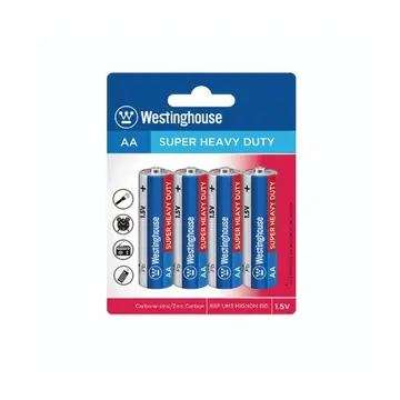 144 pieces Aa Westinghouse 4pk Heavy Duty Batteri - Batteries