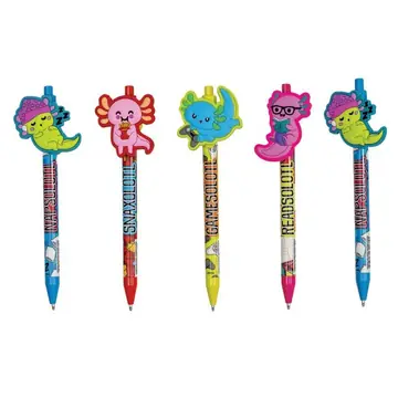 144 pieces Axolotl Character Clip Pen 12/tub - Pens & Pencils