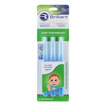 Brilliant Baby Toothbrush 3ct - Blue