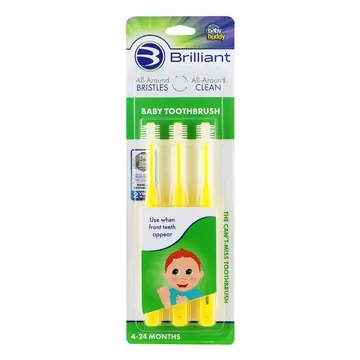 Brilliant Baby Toothbrush 3ct - Yellow