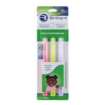 Brilliant Child Toothbrush - 3ct - PinK-LimE-Lilac