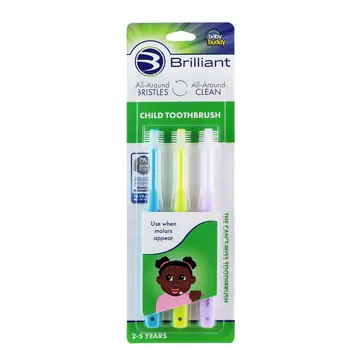 Brilliant Child Toothbrush - 3ct - Sky BluE-LimE-Lilac