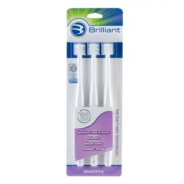 Brilliant Sensitive Toothbrush 3ct - White