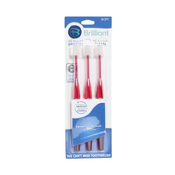Brilliant Soft Toothbrush 3ct - Red