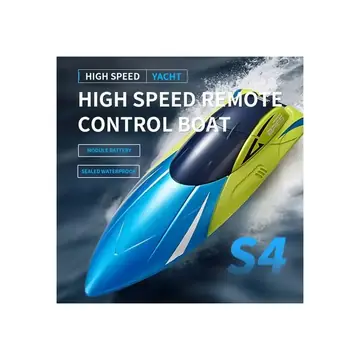 2.4G Remote Control Boat Double Rudder Motor Waterproof ABS High Speed Speedboat S4 Boy Toy Remote Control Speedboat Gift