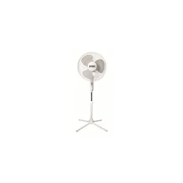 2 Pieces 16" White Oscillating Fan with Folding Base - Electric Fans