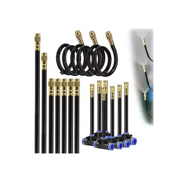 20/30/50cm Bendable Pole Brass Nozzle for Garden Balcony Plants 3/8" PE Hose Fogging Sprinklers DIY Quick Connect Spray Watering