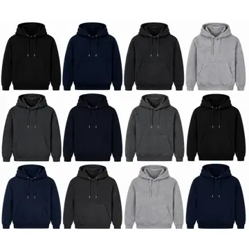 Cotton Fleece Assorted Mixed Color Hoodie With Draw String Closure Size 3XL