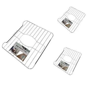 24 Pieces Metal Bottom Of Sink Rack Chrome W/ Pvc 3 Asst. Color - Kitchen Gadgets & Tools