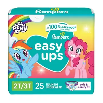 25 Pieces Pampers Easy Ups Training Underwear Girls Size 2t3t 25 ct - Baby Diapers