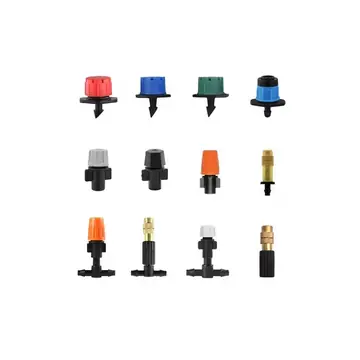 30PCS Garden Watering Sprinkler Mist Nozzle Dripper Drip Irrigation Garden Greenhouse Adjustable Mist Emitters for 4/7 Hose