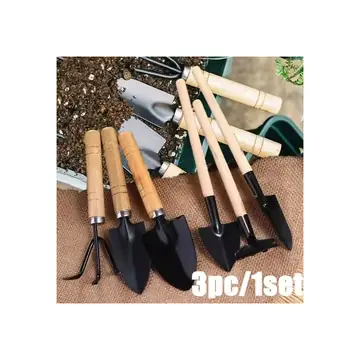 3PC/Set Mini Garden Tool Set Garden Indoor Small Plants Garden Tools With Handles Shovel Rake Portable Hand Planting Tools