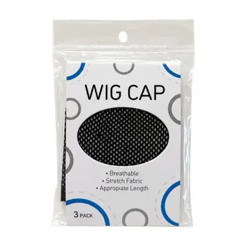 3 Piece Black Mesh Wig Cap