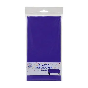Party Solutions Plastic Tablecover 54-inch X 108-inch Purple