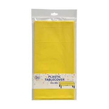 Party Solutions Plastic Tablecover 54-inch X 108-inch Yellow