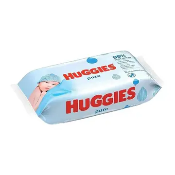 50 Pieces 56-Piece HUGGIES BABY WIPES PURE - Baby Beauty & Care Items
