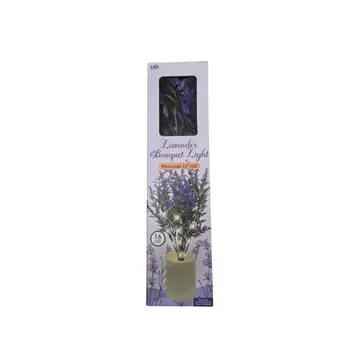Battery Operated Artificial Lavender Flower Bouquet Night Light