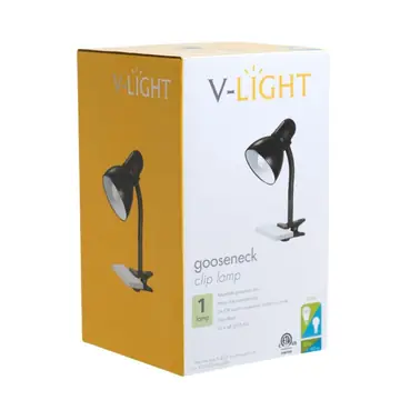6 pieces Lamp Desk Led Clipon Gooseneck Gloss Black 10w=40w 14inch V-Light - Lamps and Lanterns