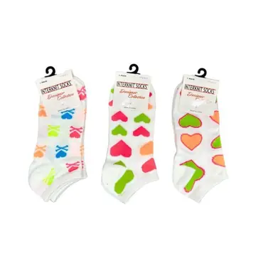 60 pieces Interknit Low Cut Socks In Assorted Designs Size 9 - 11 - Baby Beauty & Care Items